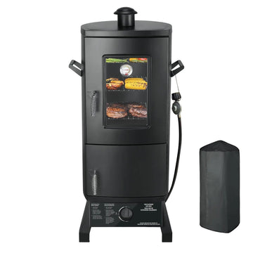 Vertical BBQ Smoker – 3-Tier Grills, Temperature Control, Alloy Steel, with Cover
