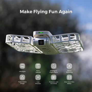 Pocket Self-Flying Camera Drone – 125g Lightweight, Foldable, Auto Flight Modes